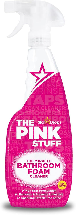 The Pink Stuff Miracle Bathroom Foam Cleaner (750ml) - Vegan Friendly - Spray & Wipe to Clean Dirt, Grime and Limescale in Your Bathroom